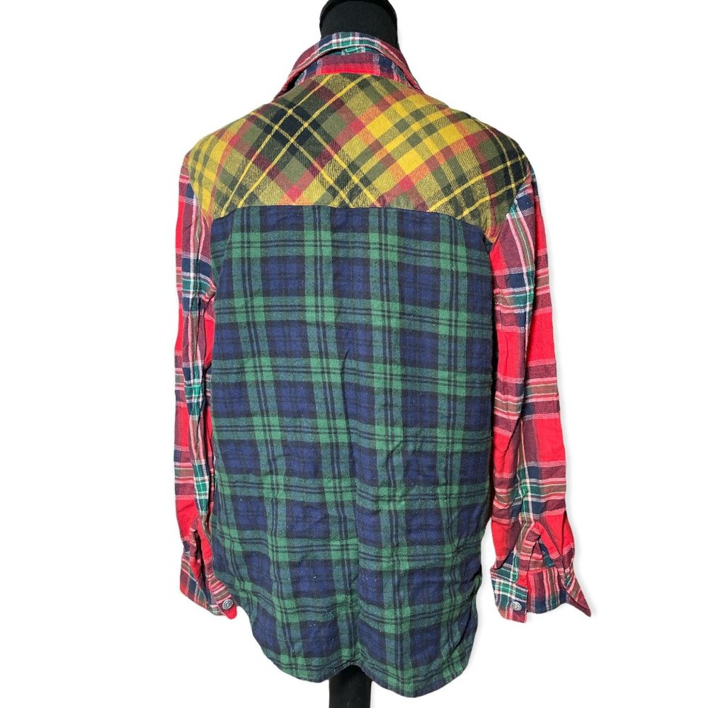 Blair Plaid floral Embroidered Top Medium - Picture 3 of 5